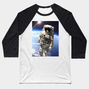 Astronaut Cat - Modern Digital Art Baseball T-Shirt